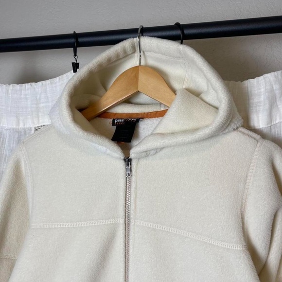 Vintage Patagonia Synchilla Cream Full Zip Fleece Sherpa Jacket Coat Women’s S - Picture 4 of 8